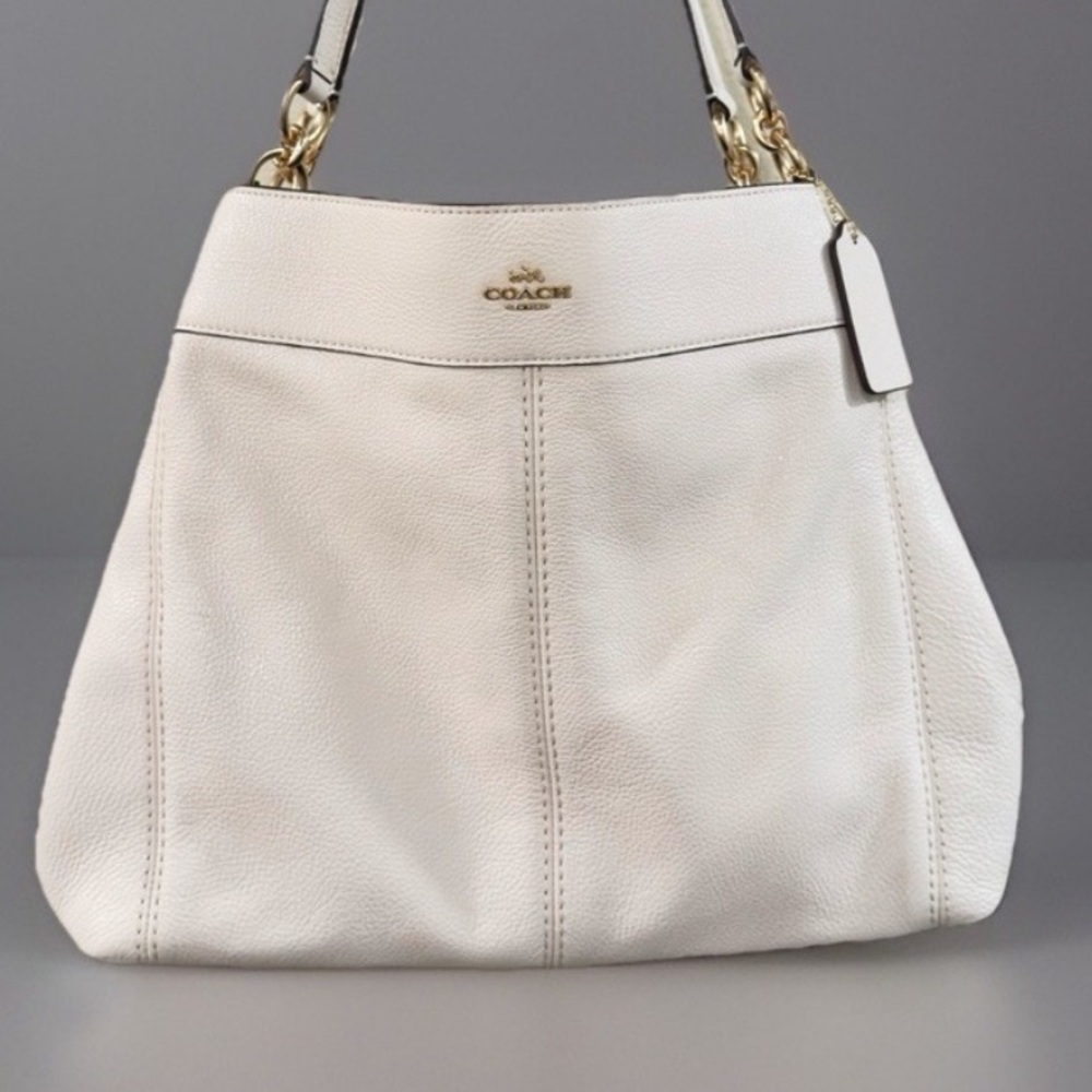 Coach Lexy Shoulder Bag Tote - Chalk White - NWOT